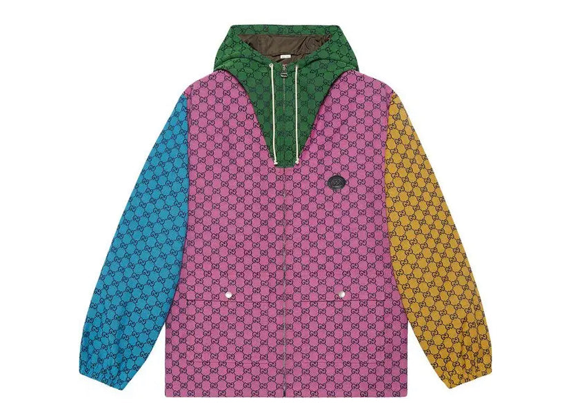 GG Multicolour Canvas Hooded Jacket Gucci