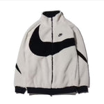 Big Swoosh Reversible Boa Jacket