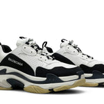 Black and White Triple S Sneakers Balenciaga