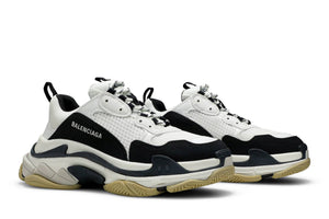 Black and White Triple S Sneakers Balenciaga