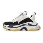 Black and White Triple S Sneakers Balenciaga