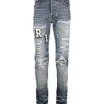 Varsity Ripped Skinny Jeans Amiri