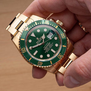 Submariner Date Oyster Full Gold With Green Dial Rolex