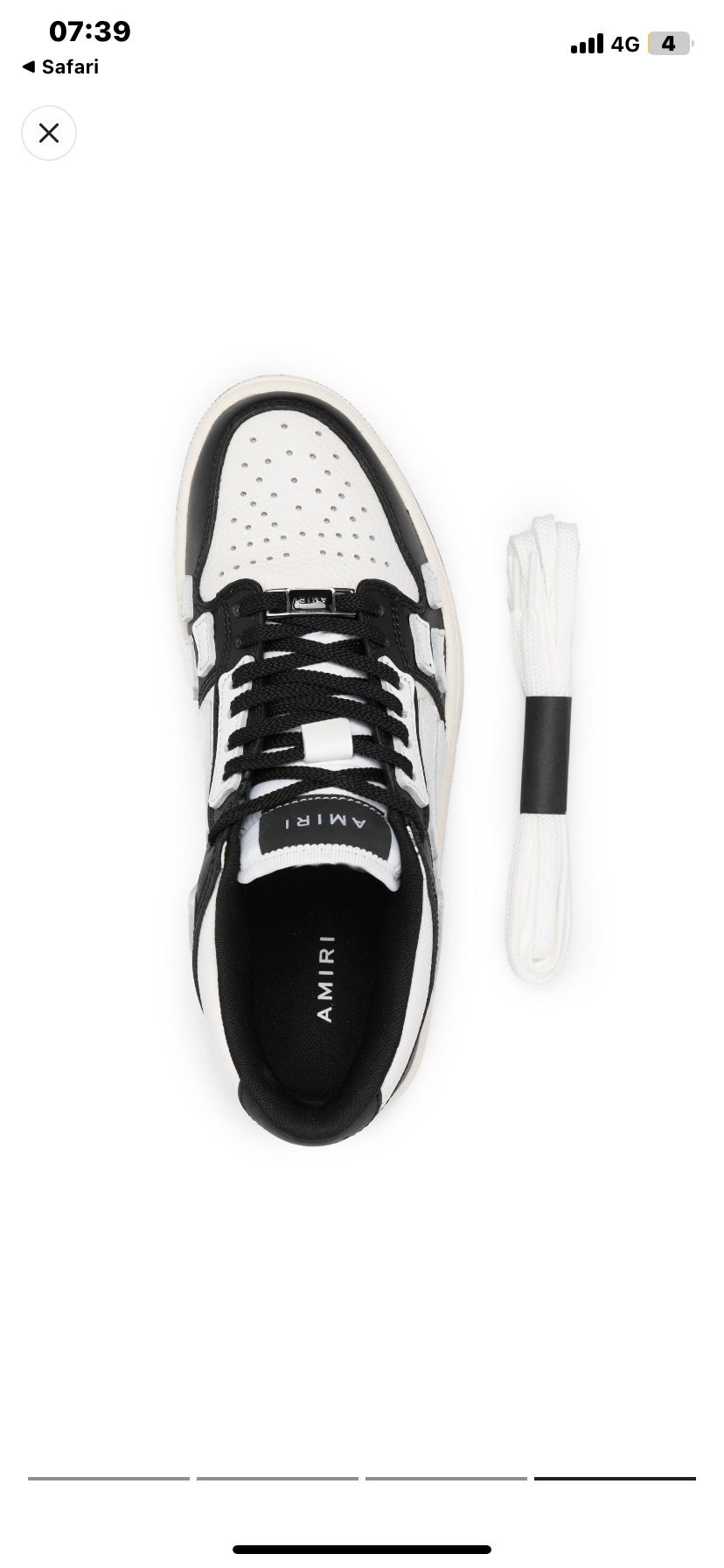 Skel Top Leather Sneakers Amiri