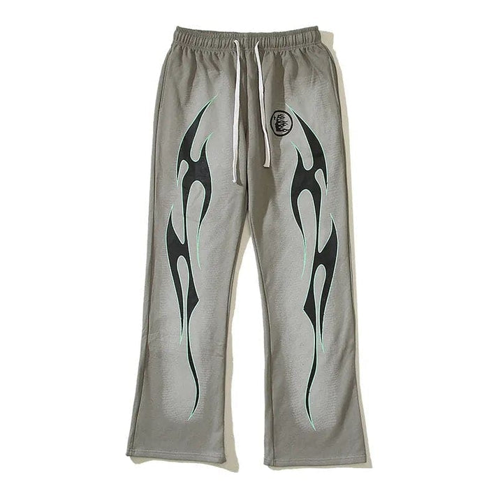 Racer Flare Sweatpants Grey