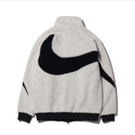 Big Swoosh Reversible Boa Jacket