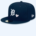 Detroit Tigers MLB Team Heart Navy 59FIFTY Fitted Cap New Era