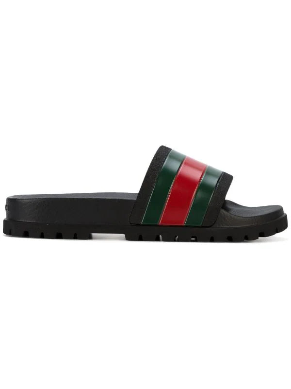 Web Rubber Slides Gucci