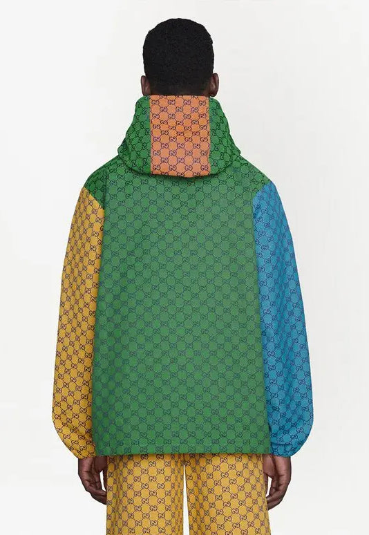 GG Multicolour Canvas Hooded Jacket Gucci
