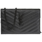 Monogram Envelope Chain Cross Bag Black