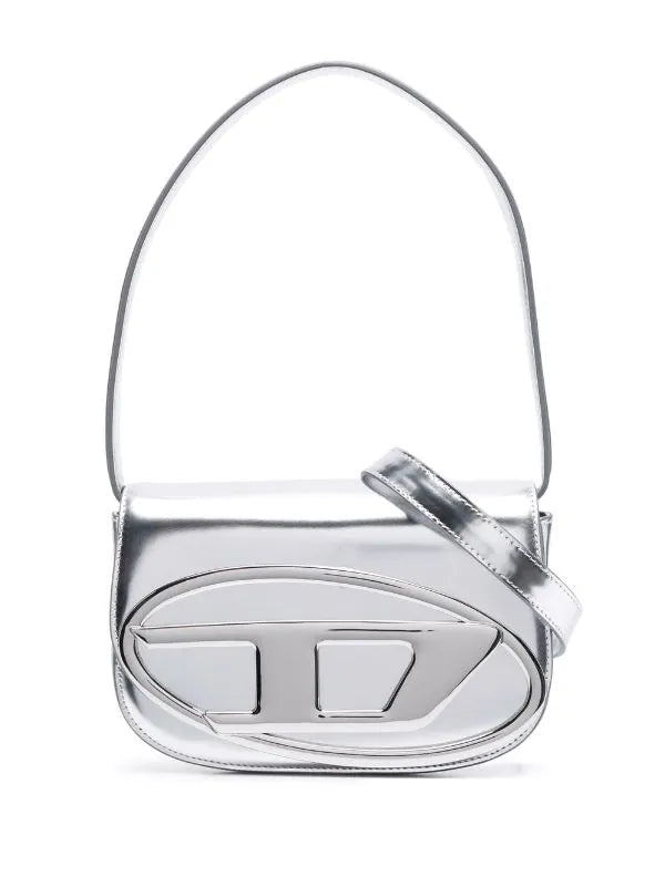 1DR Leather Silver Shoulder Bag