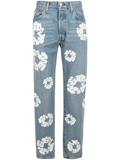 Denim Tears x Levi’s Cotton Wreath Print Jeans Denim Tears