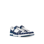 White Blue Trainer Sneaker Louis Vuitton