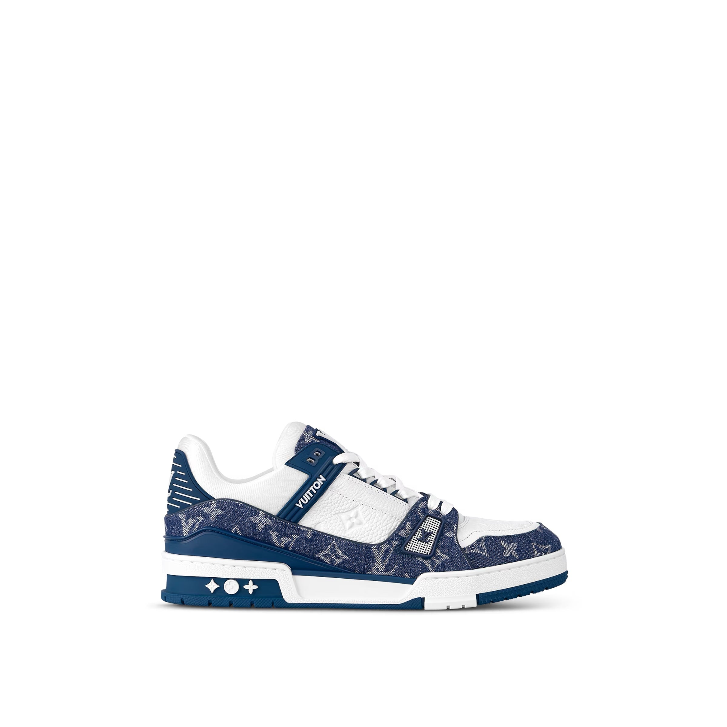 White Blue Trainer Sneaker Louis Vuitton