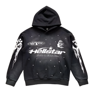 Flame Flare Hoodie Black