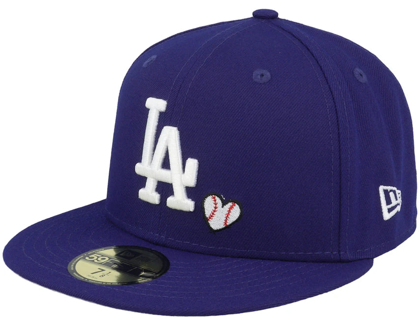 LA Dodgers Team Heart 59FIFTY Fitted Blue