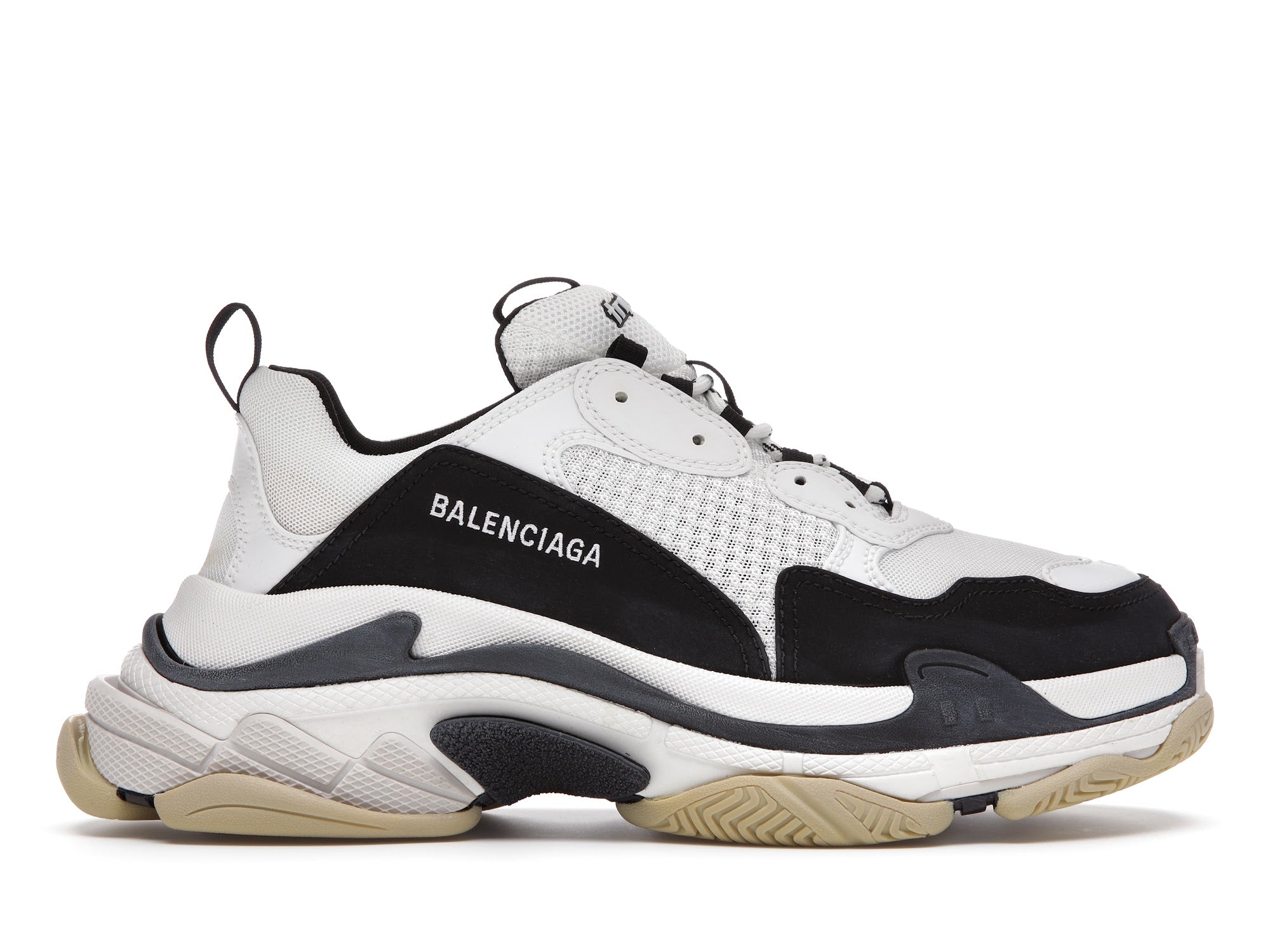 Black and White Triple S Sneakers Balenciaga