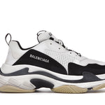 Black and White Triple S Sneakers Balenciaga