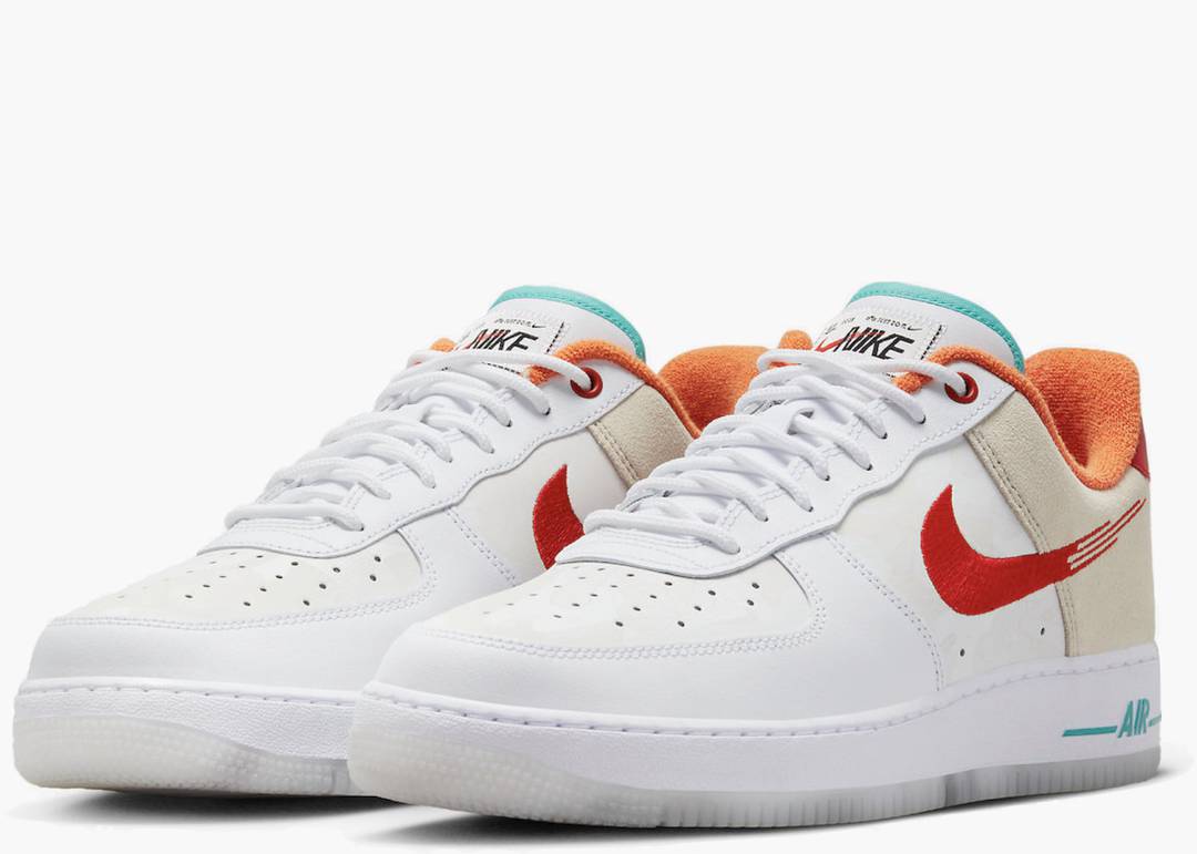 Air Force 1 White Red Teal - Tha Plug ZA