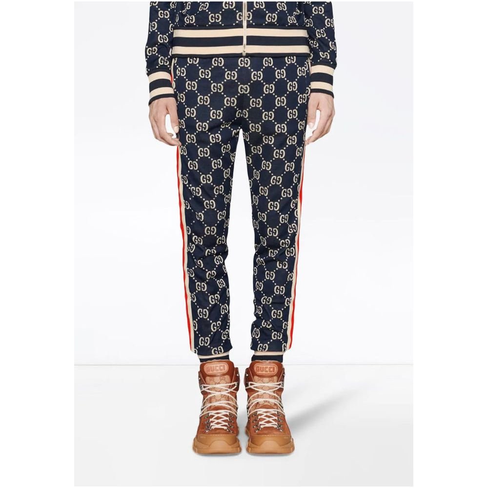 GG Jacquard Cotton Jogging Pants - Tha Plug ZA