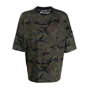 Logo-Band Camoflage Print T-Shirt - Tha Plug ZA