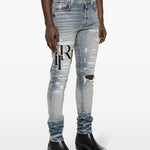 Logo-Patch Cotton-Blend Slim-Fit Jeans - Tha Plug ZA