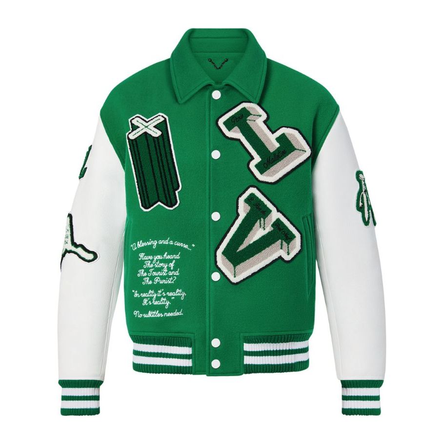 Louis Vuitton Multi-Patches Mixed Leather Varsity Jacket - Tha Plug ZA