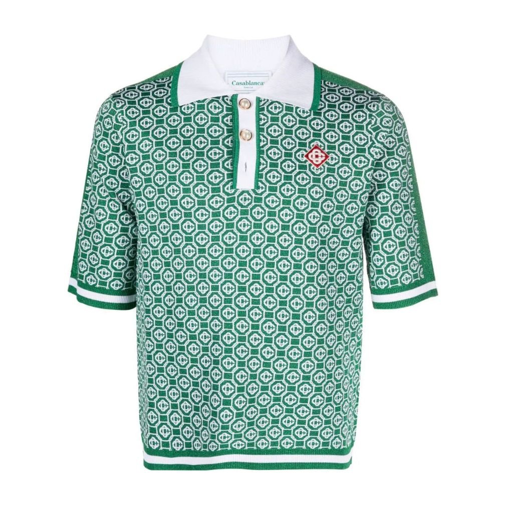 Monogram-Jacquard Polo Shirt - Tha Plug ZA