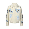 Multi-Patches Mixed Leather Varsity Jacket - Tha Plug ZA