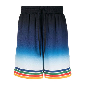 Rainbow Monogram Silk Shorts - Tha Plug ZA